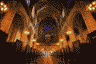 Rose window, gallery, and organ of Saint Thomas Church.